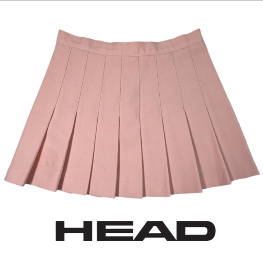 HEAD | VTG Pleated Tennis Skirt Light Pink Classic Sporty Summer Resort Girly